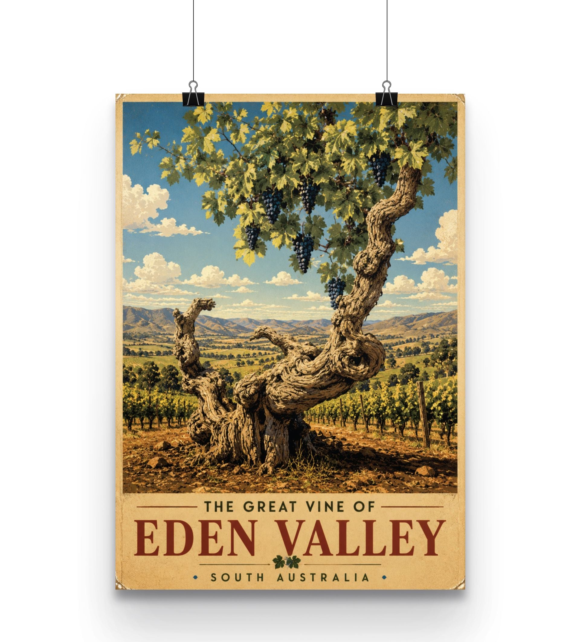 The Great Vine of Eden Valley A2 Poster