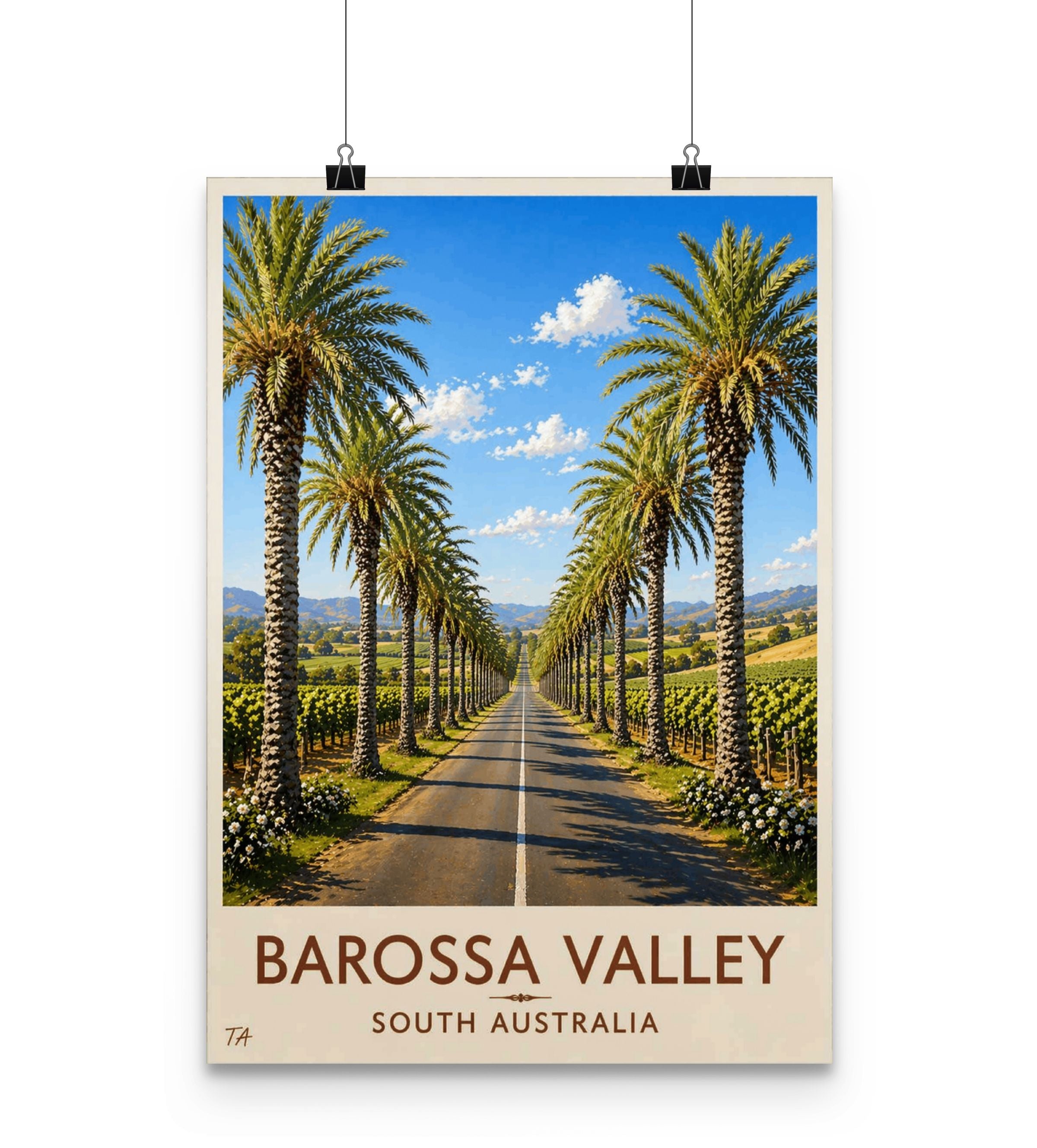 Barossa Valley Palm Lane A2 Poster