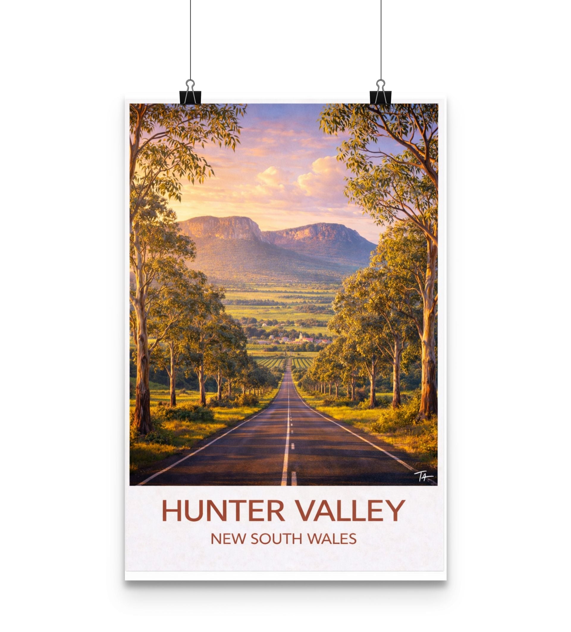 Hunter Valley by Tree Lane A2 Poster